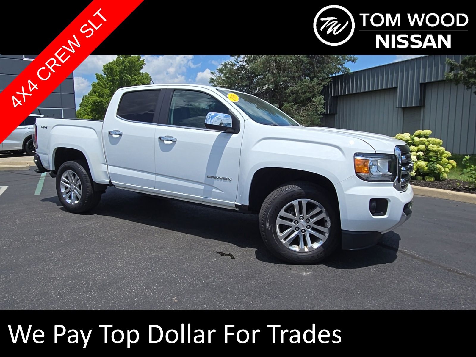 Summit White 2016 GMC Canyon Pickup Truck Four-Wheel Drive 6-Speed Automatic