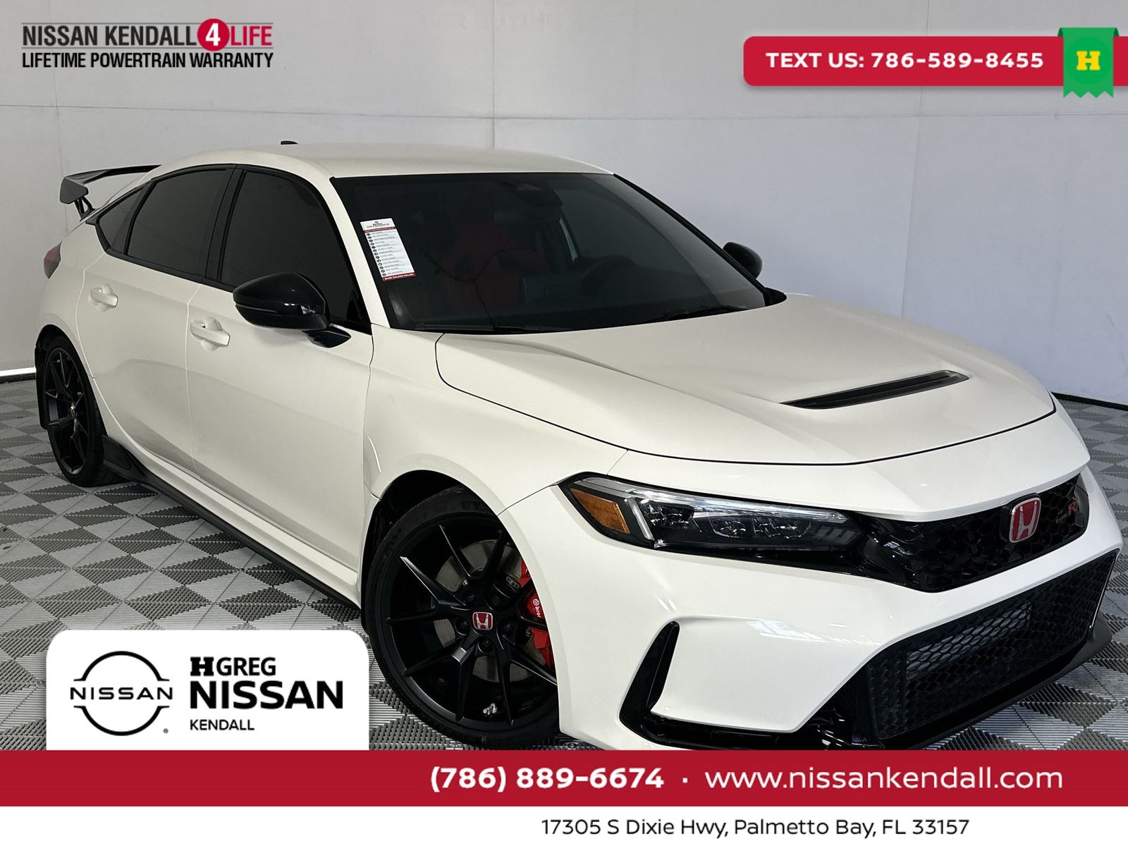 White 2025 Honda Civic Type R Hatchback Front-Wheel Drive 6-Speed Manual