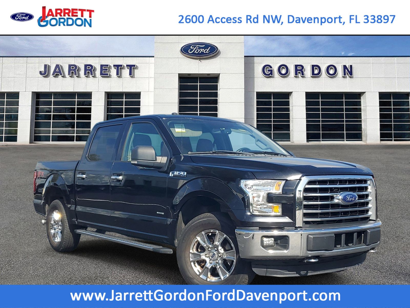 Shadow Black 2016 Ford F-150 XLT SuperCrew 4WD Pickup Truck Four-Wheel Drive 6-Speed Automatic