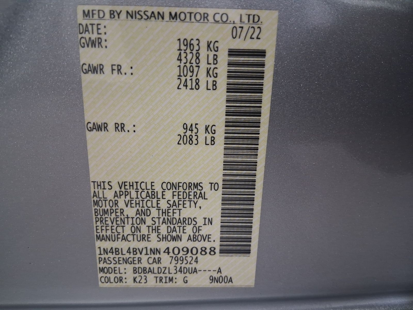 Used Car 2022 Nissan Altima  2.5 S For Sale Under $20,000 In Austin, Texas