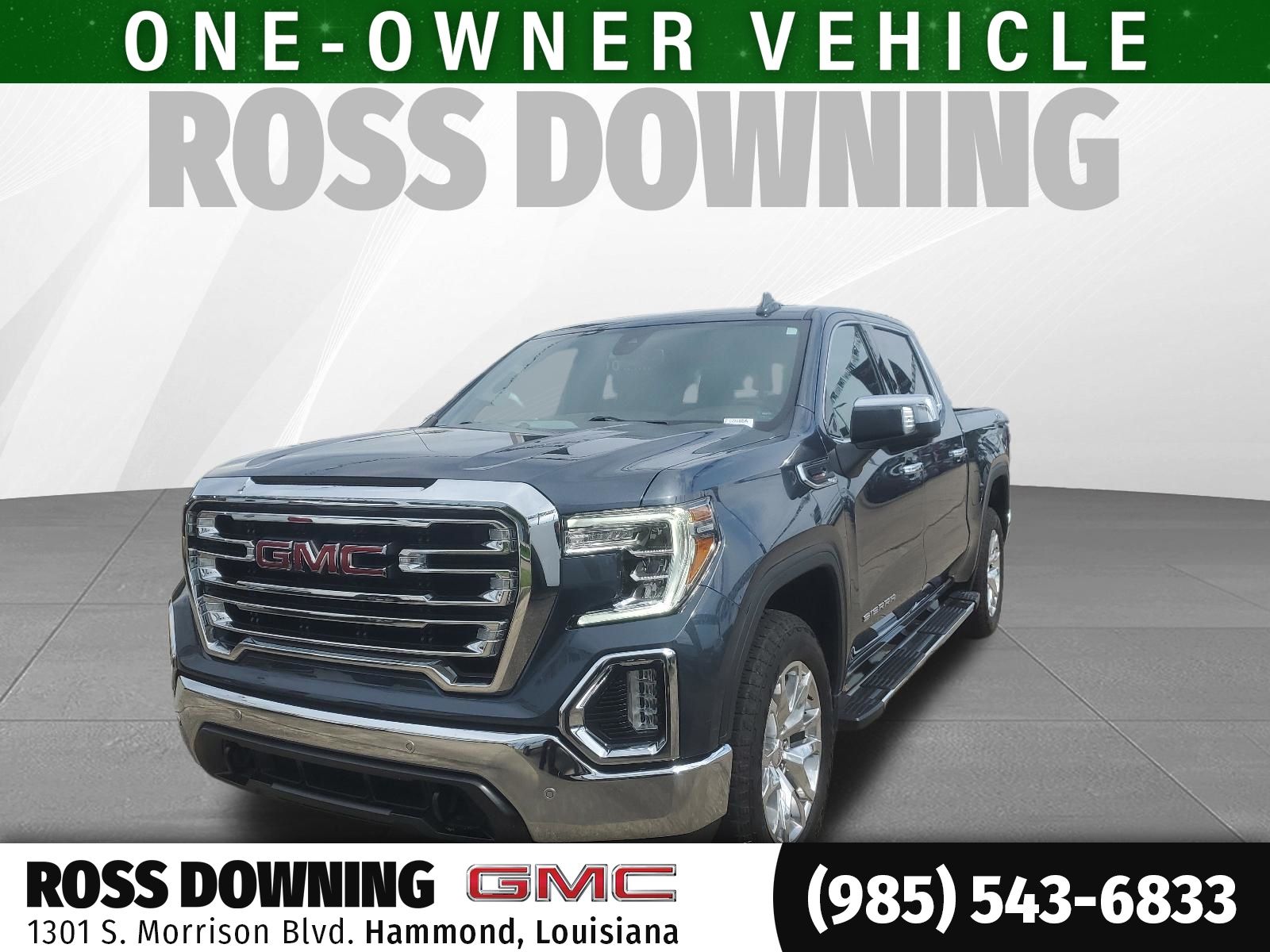 2021 GMC Sierra 1500 SLT Blue at Ross Downing Chevrolet