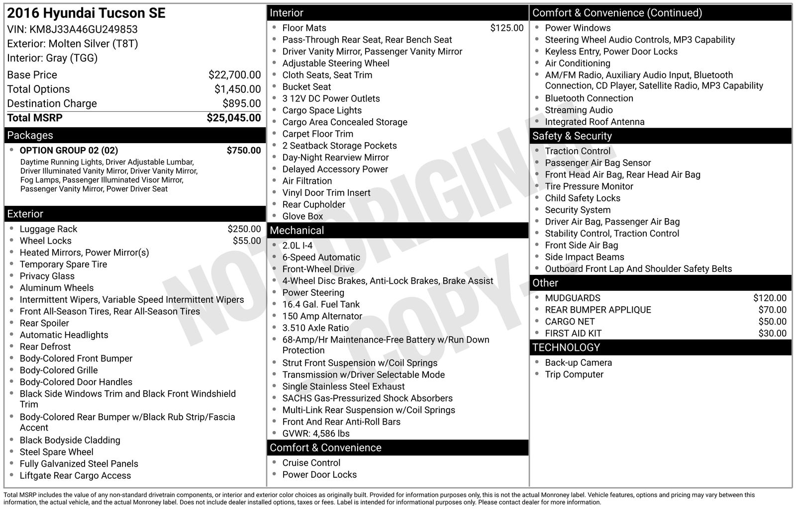 Used Car 2016 Hyundai Tucson  Se For Sale Under $15,000 In Austin, Texas