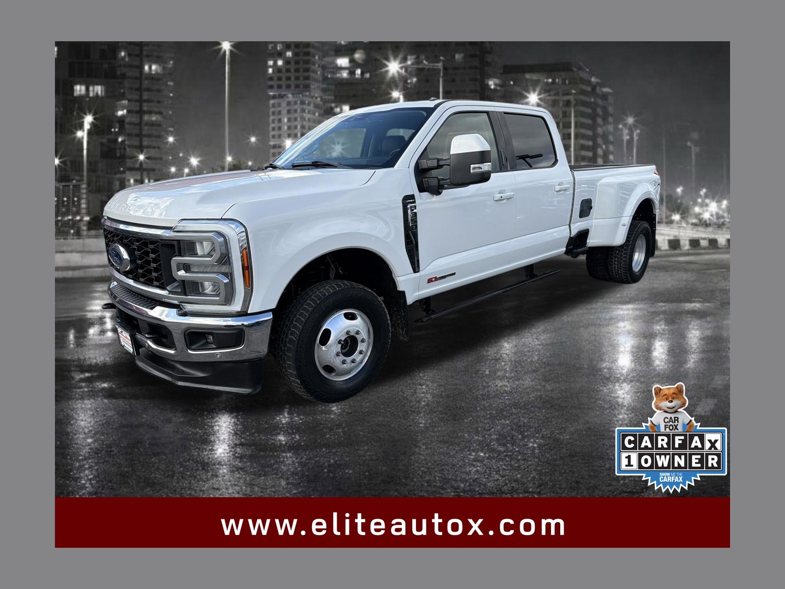 White Metallic 2023 Ford F-350 Super Duty Lariat Crew Cab LB DRW 4WD Pickup Truck Four-Wheel Drive Automatic