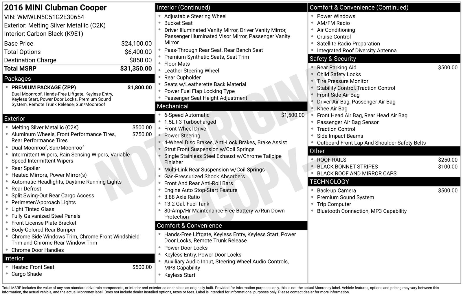 Used Car 2016 Mini Cooper  Clubman For Sale Under $10,000 In Austin, Texas