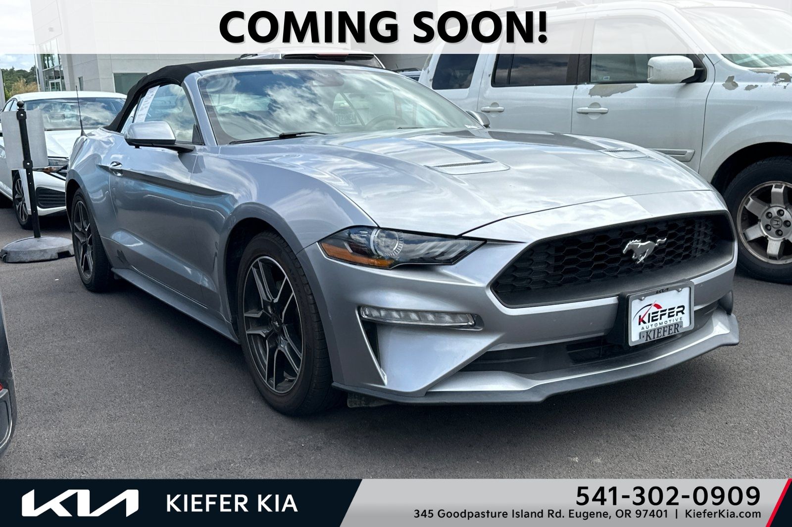 Silver Metallic 2023 Ford Mustang EcoBoost Premium Convertible RWD Convertible Rear-Wheel Drive Automatic