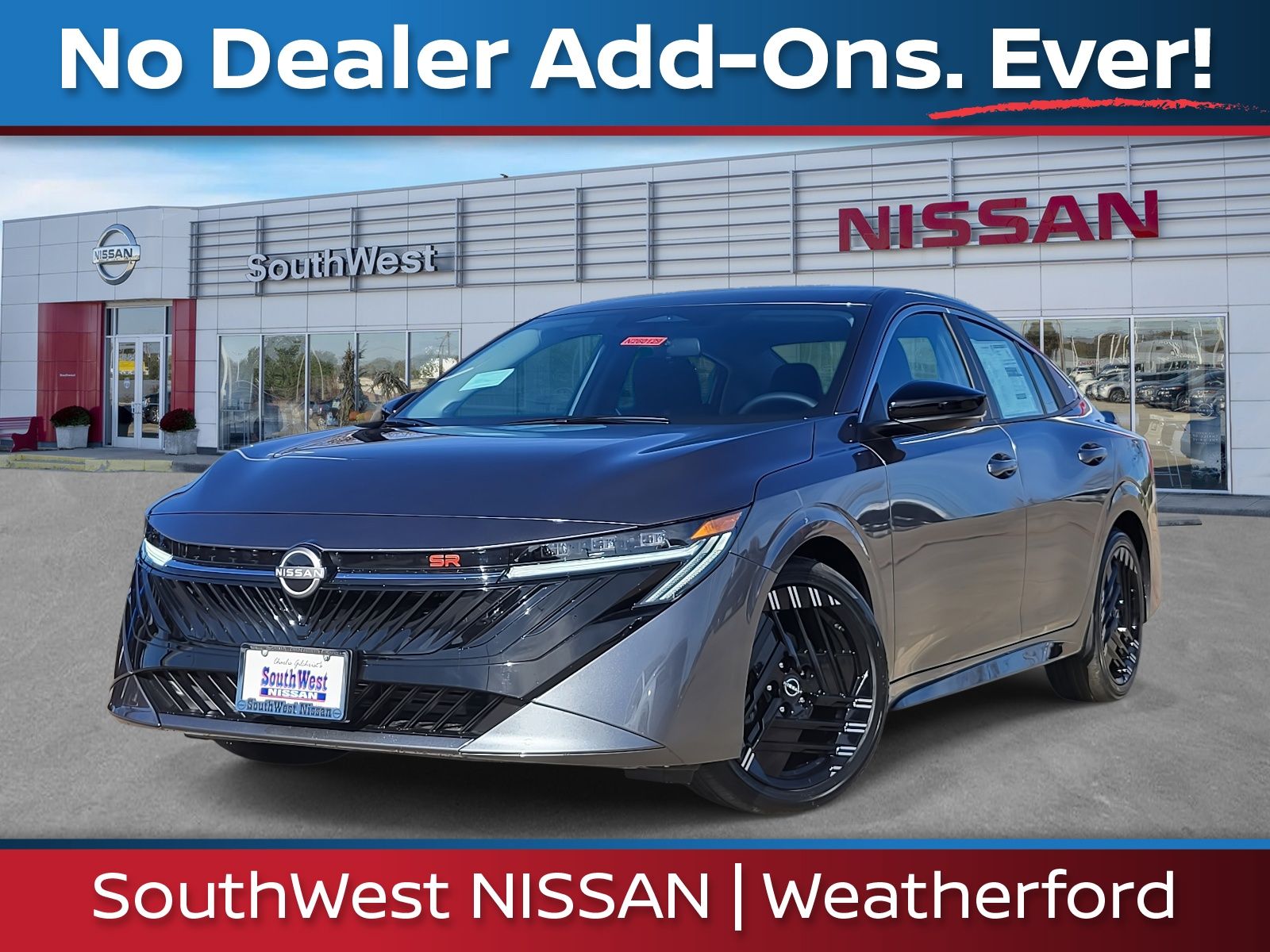 Gray (Gun Metallic) 2026 Nissan Sentra SR FWD Sedan Front-Wheel Drive Continuously Variable Transmission