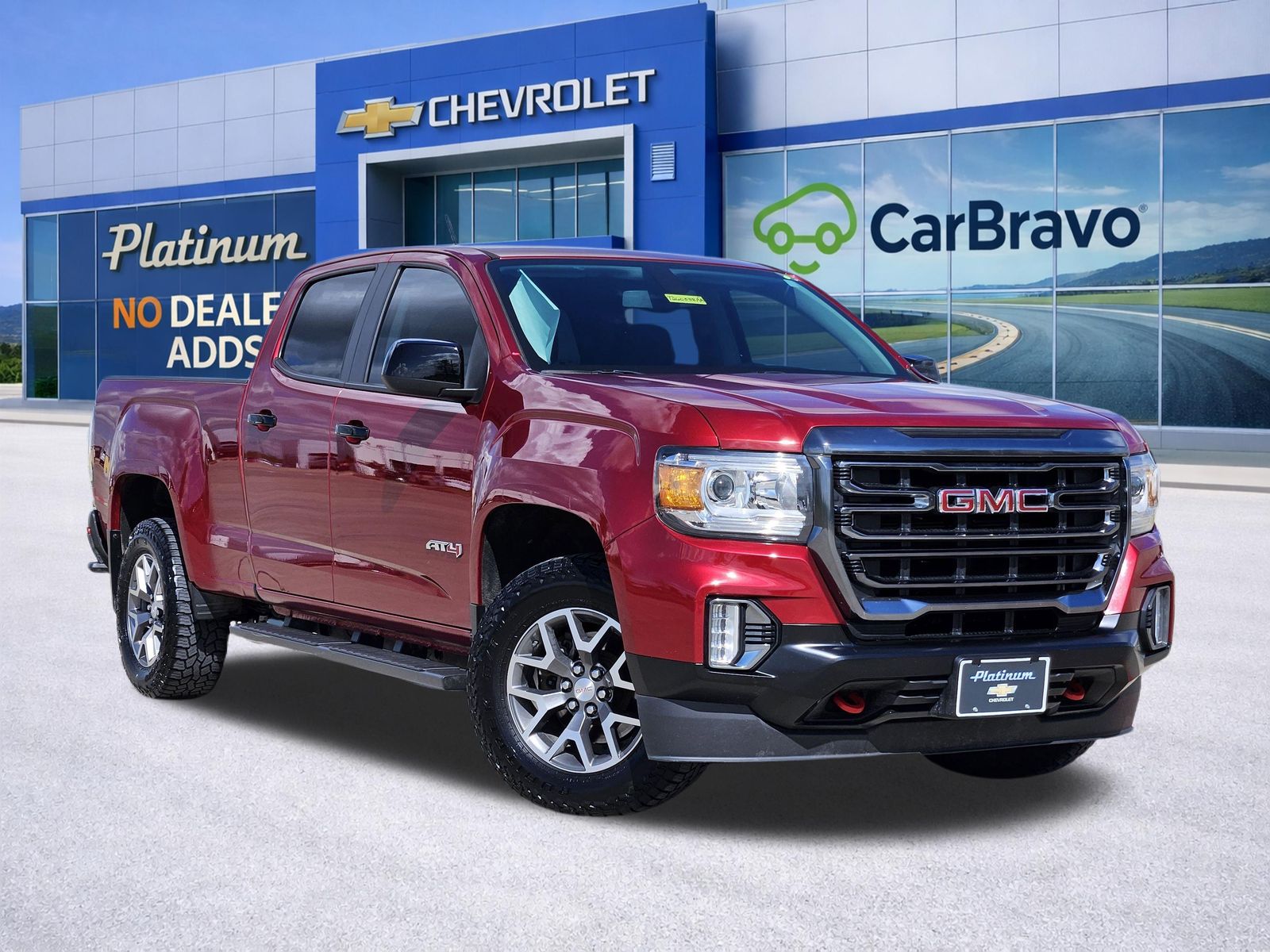 Cayenne Red Tintcoat 2021 GMC Canyon AT4 Crew Cab 4WD with Cloth Pickup Truck Four-Wheel Drive 8-Speed Automatic
