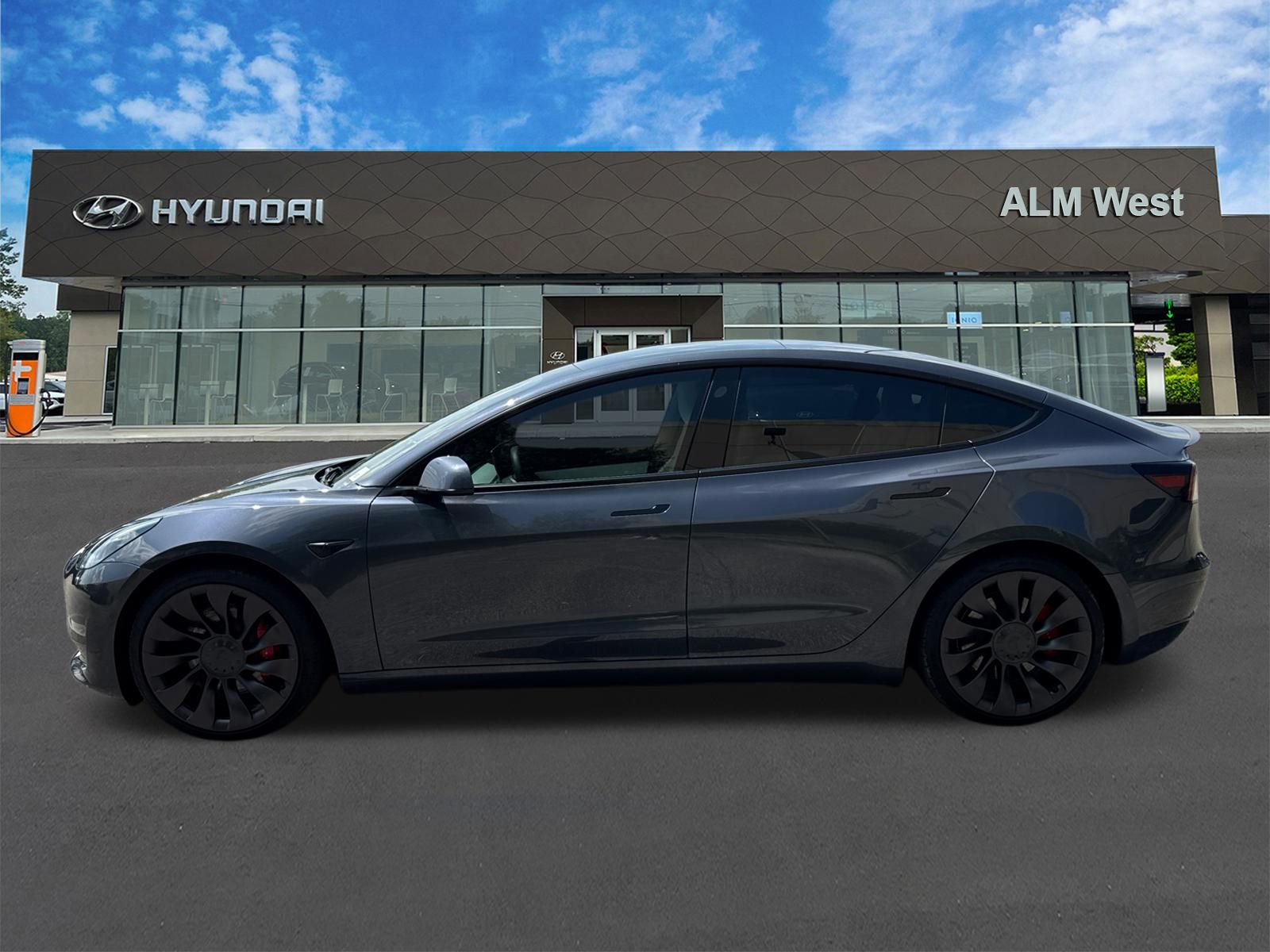 Used 2021 Gray Tesla Performance image 8