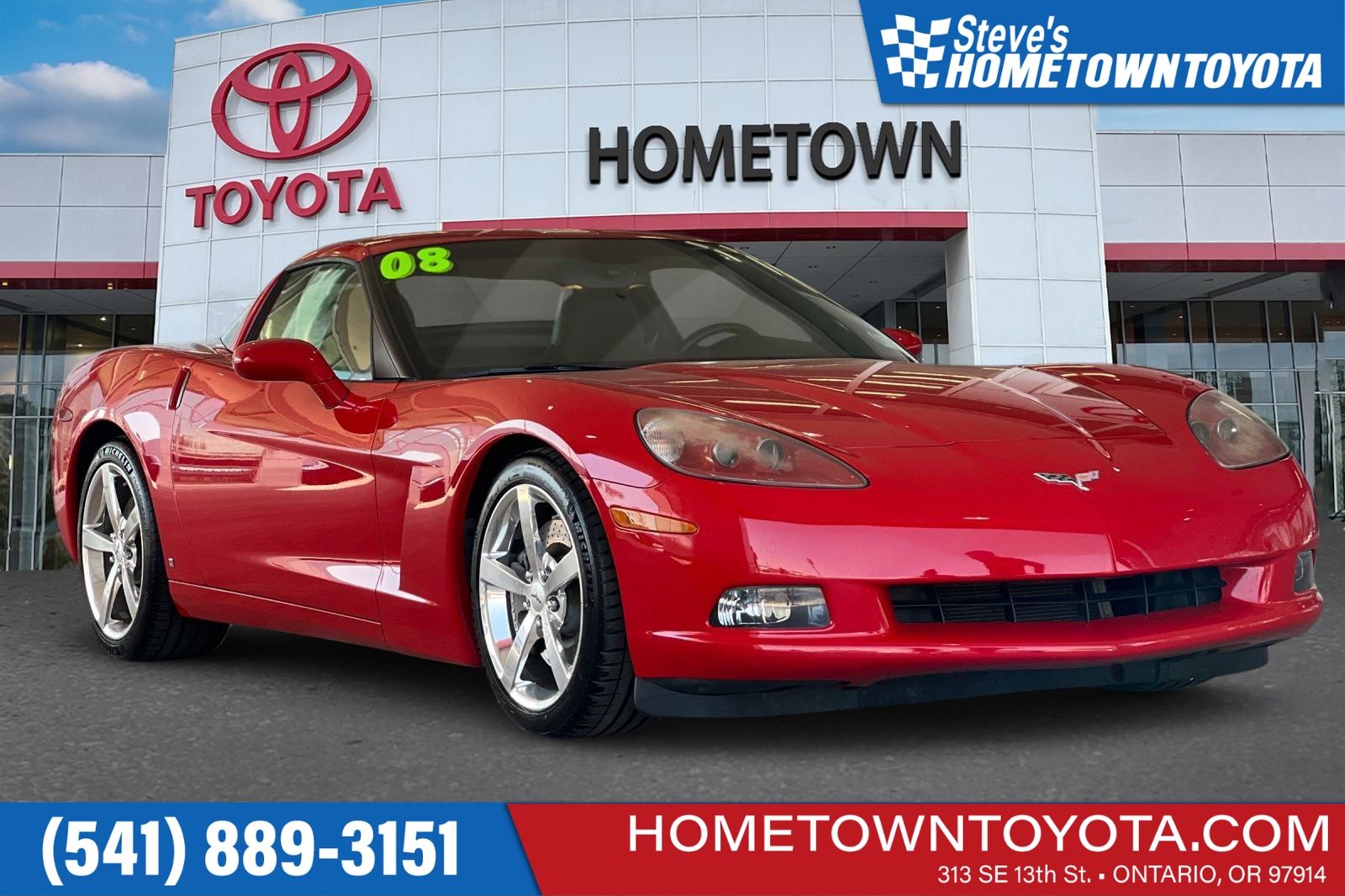Victory Red 2008 Chevrolet Corvette Coupe Rear-Wheel Drive 6-Speed Automatic