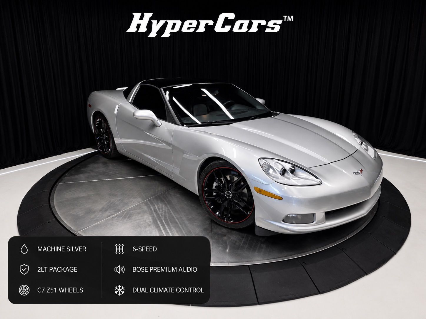 2007 Chevrolet Corvette Coupe RWD Plata (Machine Silver Metallic) Coupé Tracción trasera 6 velocidades Manual