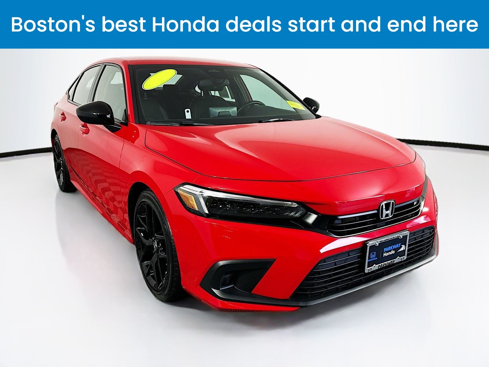 Rallye Red 2024 Honda Civic Sedan Front-Wheel Drive Continuously Variable Transmission