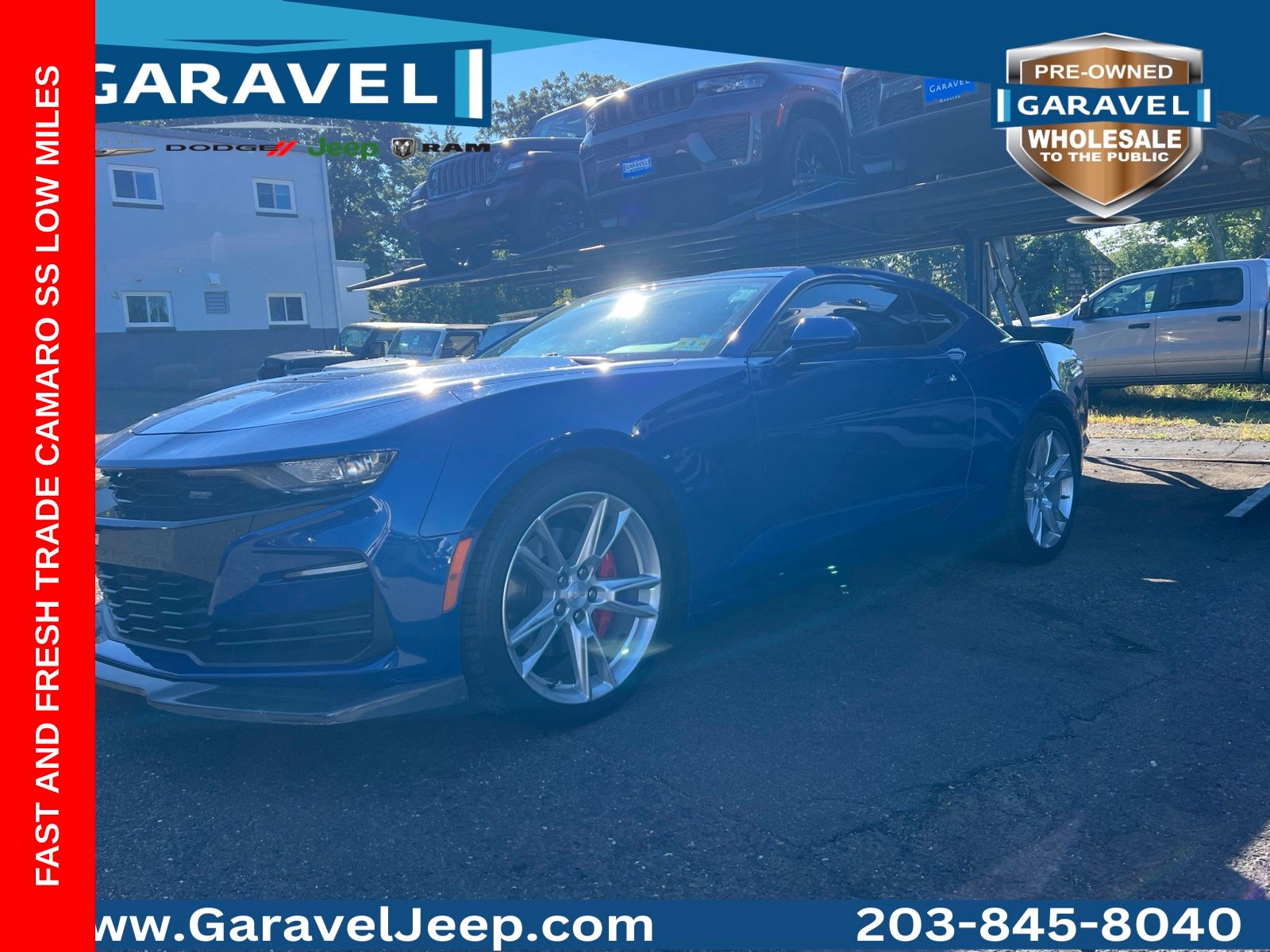 Riverside Blue Metallic 2019 Chevrolet Camaro Coupe Rear-Wheel Drive 6-Speed Manual
