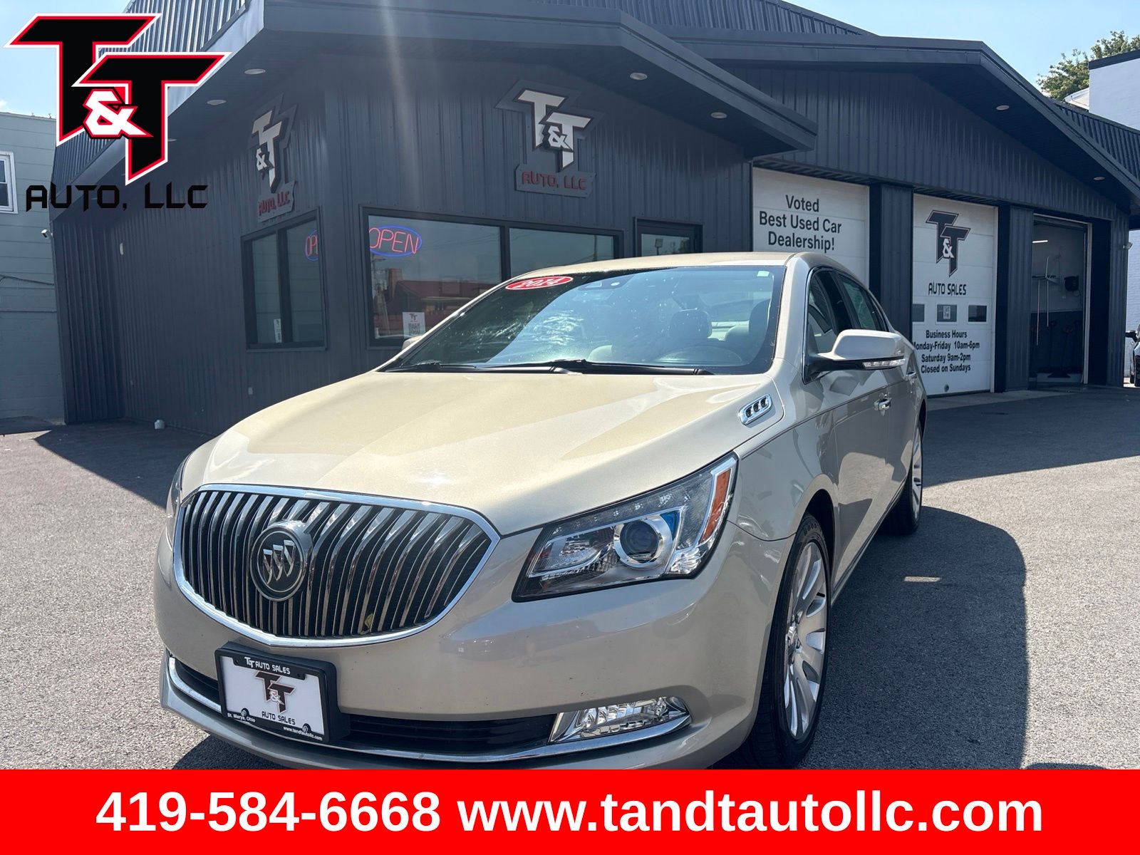 Champagne Silver Metallic 2014 Buick LaCrosse Sedan All-Wheel Drive 6-Speed Automatic Overdrive