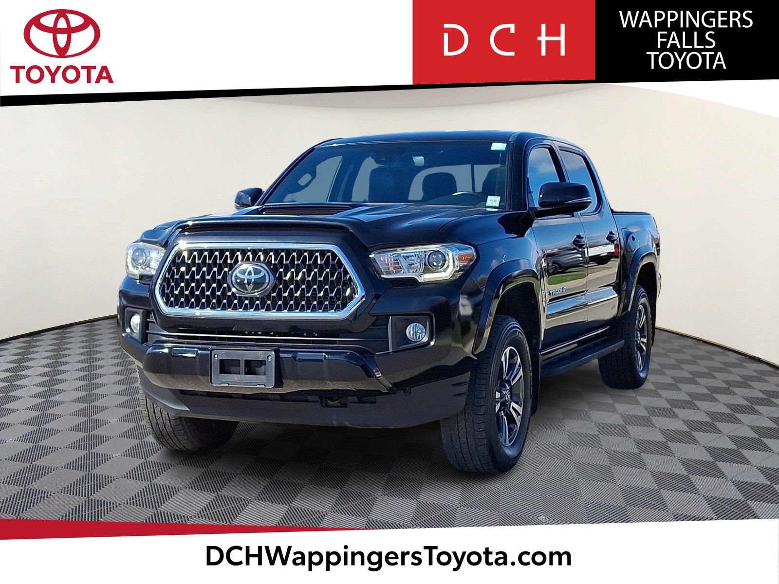 Midnight Black Metallic 2018 Toyota Tacoma TRD Sport Double Cab 4WD Pickup Truck Four-Wheel Drive 6-Speed Automatic