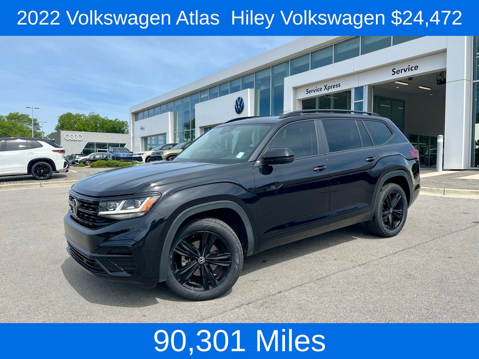 Deep Black Pearl 2022 Volkswagen Atlas SUV / Crossover All-Wheel Drive 8-Speed Automatic