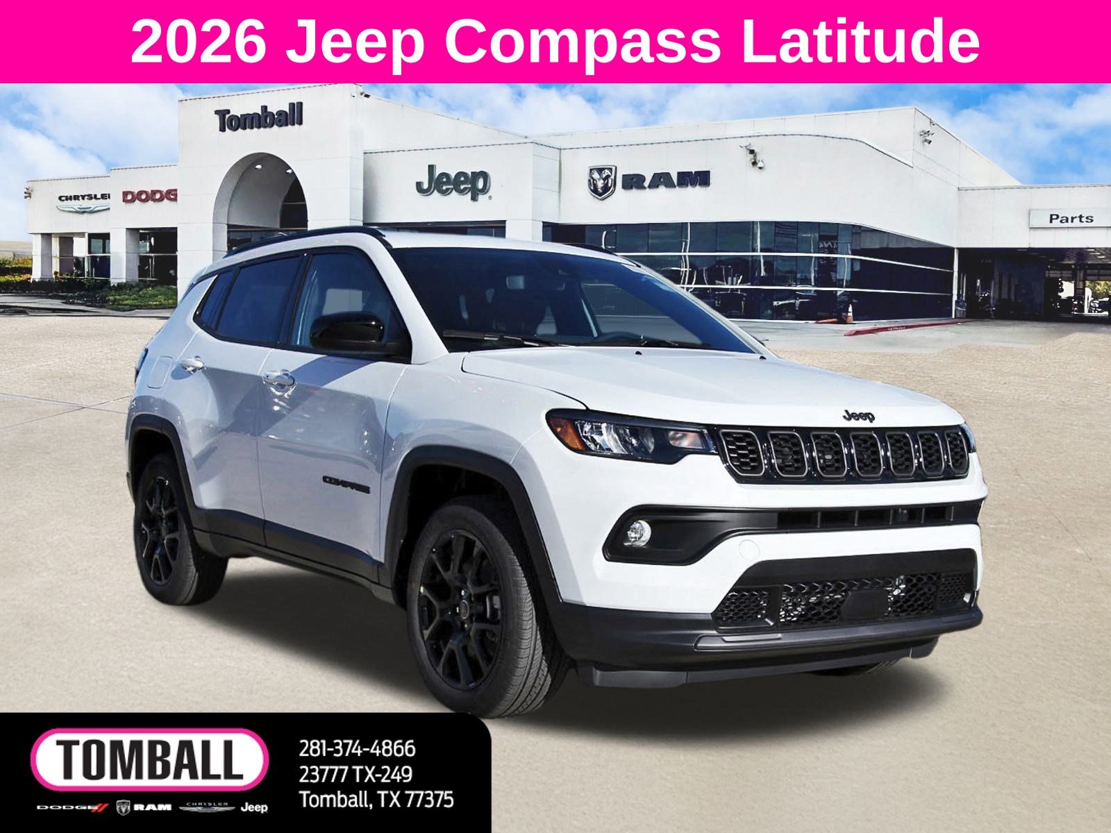 Bright White Clearcoat 2026 Jeep Compass SUV / Crossover Four-Wheel Drive 8-Speed Automatic