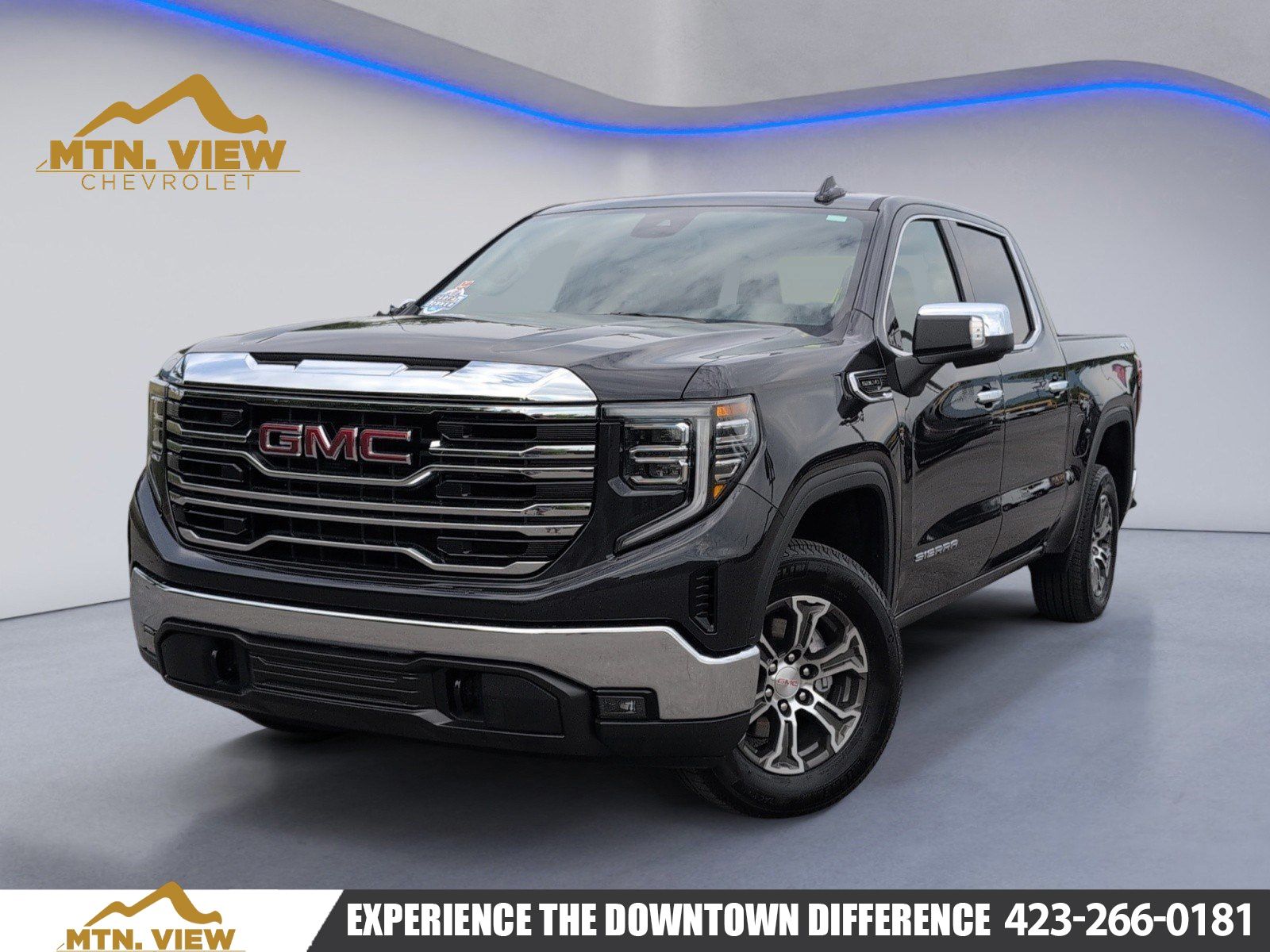 Titanium Rush Metallic 2026 GMC Sierra 1500 SLT Crew Cab 4WD Pickup Truck Four-Wheel Drive Automatic
