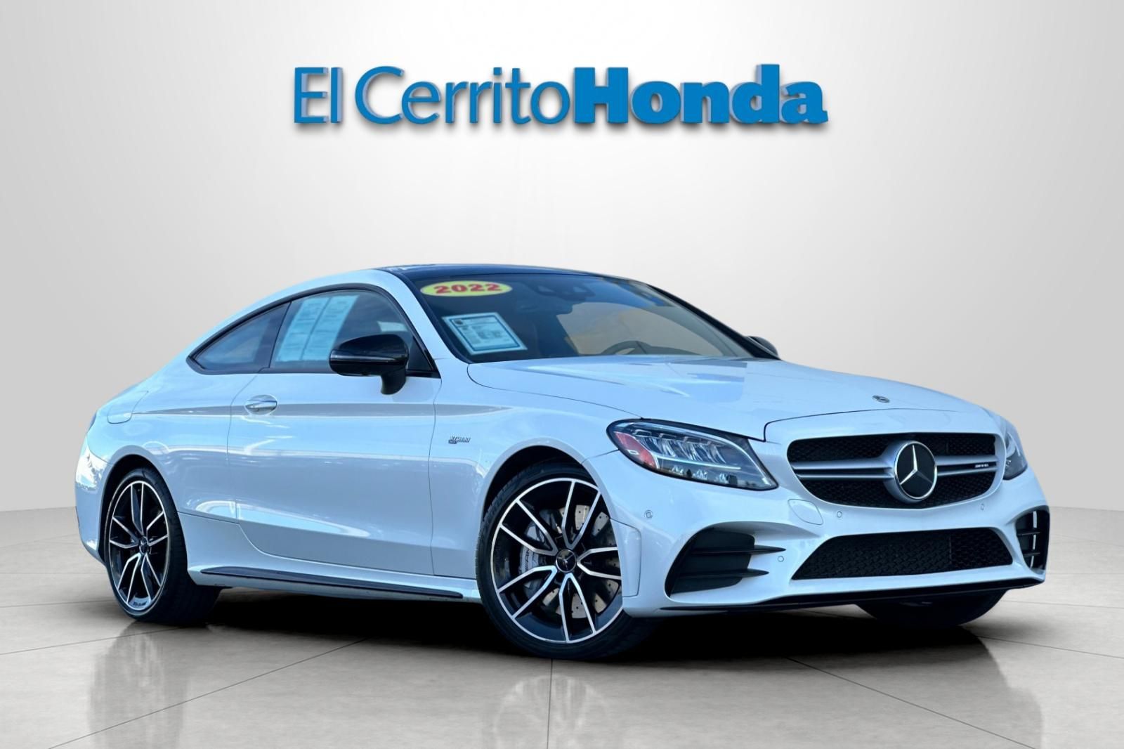Polar White 2022 Mercedes-Benz C-Class AMG C 43 Coupe 4MATIC Coupe All-Wheel Drive 9-Speed Automatic