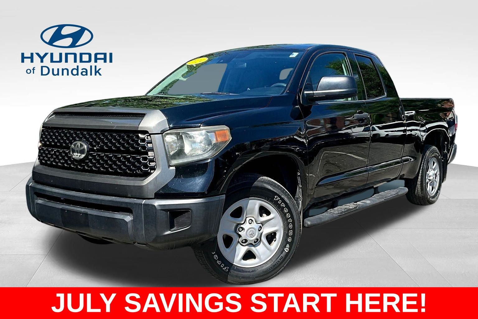 Midnight Black Metallic 2019 Toyota Tundra Pickup Truck 4X2 6-Speed Automatic Overdrive