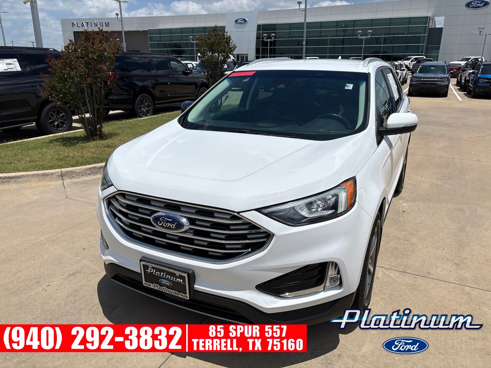 Oxford White 2019 Ford Edge SUV / Crossover Front-Wheel Drive 8-Speed Automatic