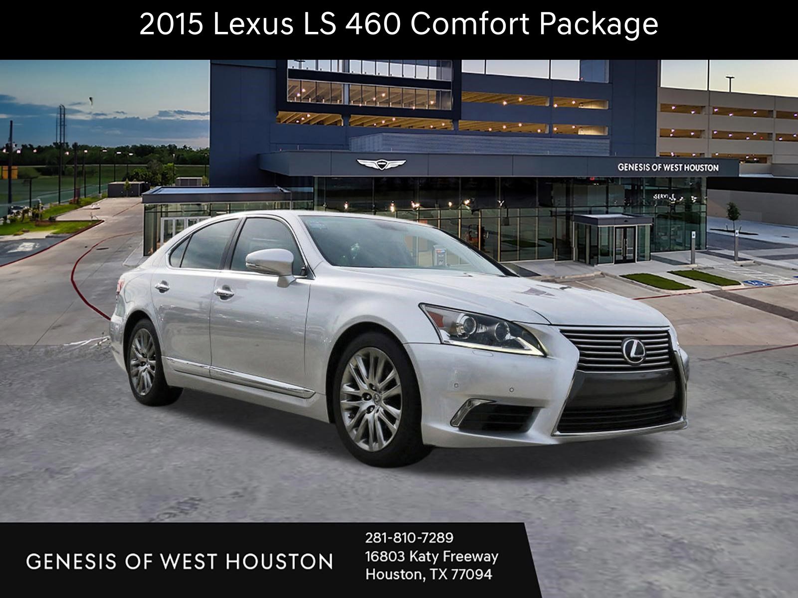 Gray (Liquid Platinum) 2015 Lexus LS 460 RWD Sedan Rear-Wheel Drive 8-Speed Automatic