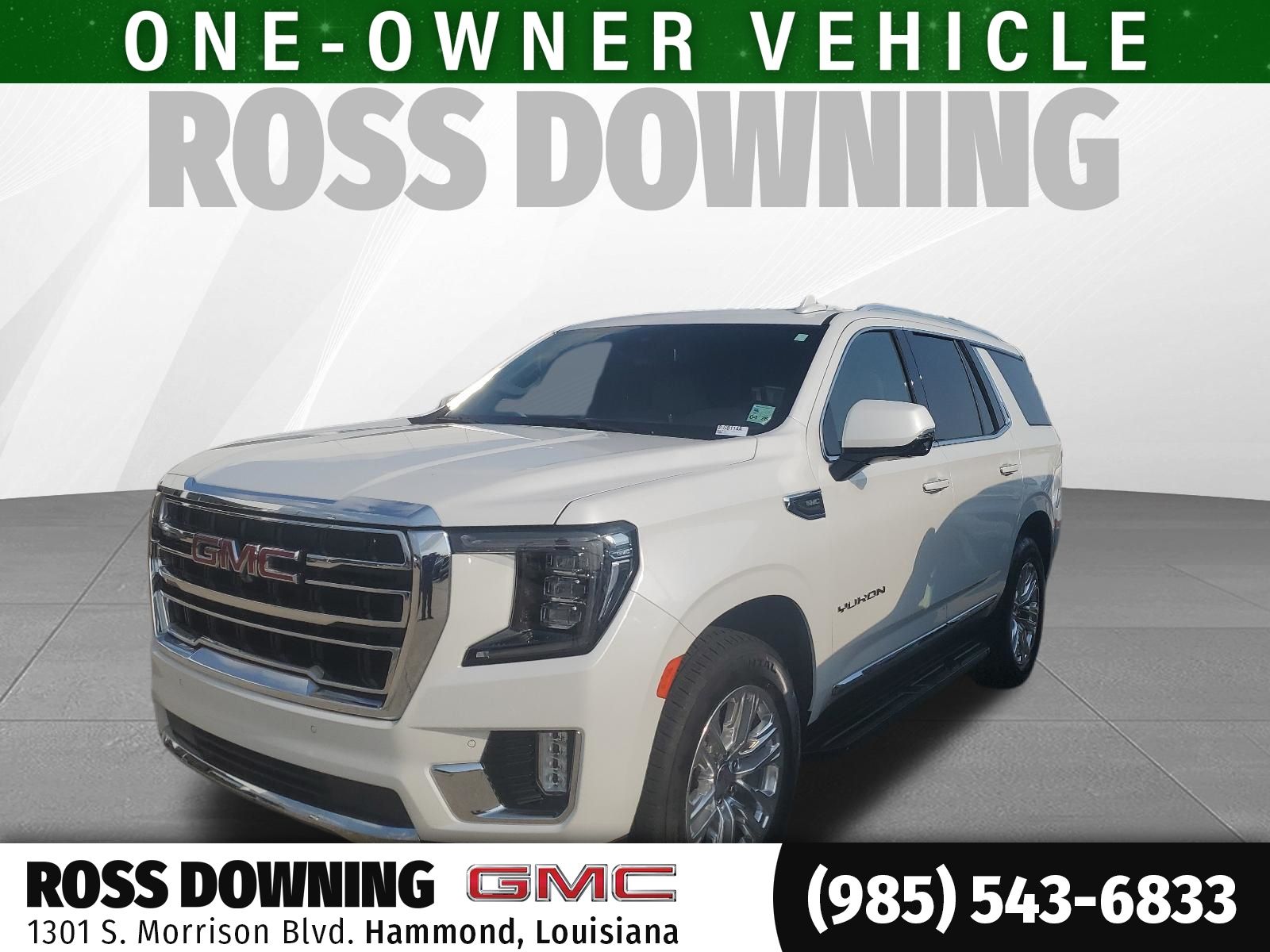 White Frost Tricoat 2023 GMC Yukon SLT RWD SUV / Crossover 4X2