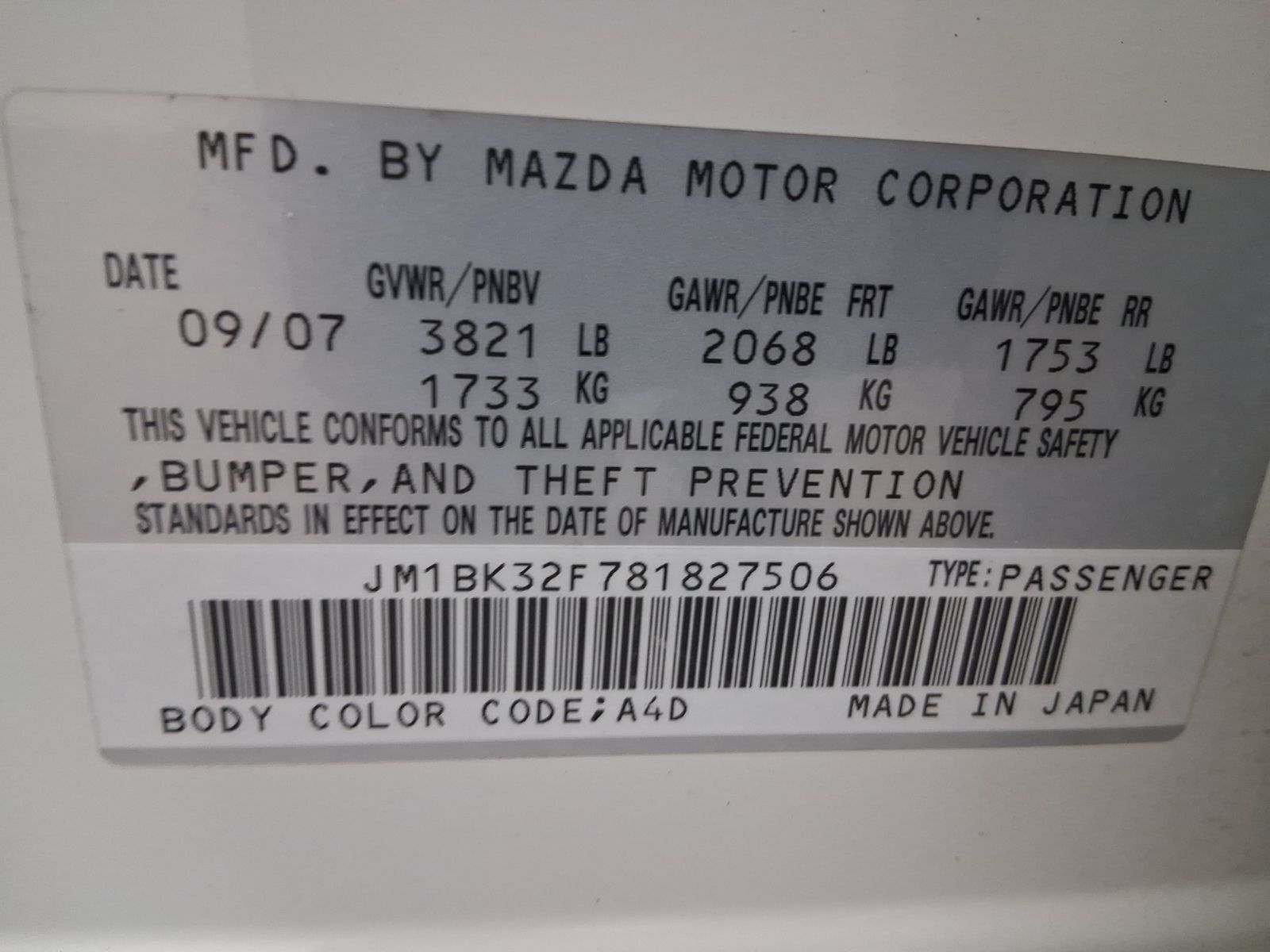 Used Car 2008 Mazda Mazda3  I Touring For Sale Under $10,000 In Austin, Texas