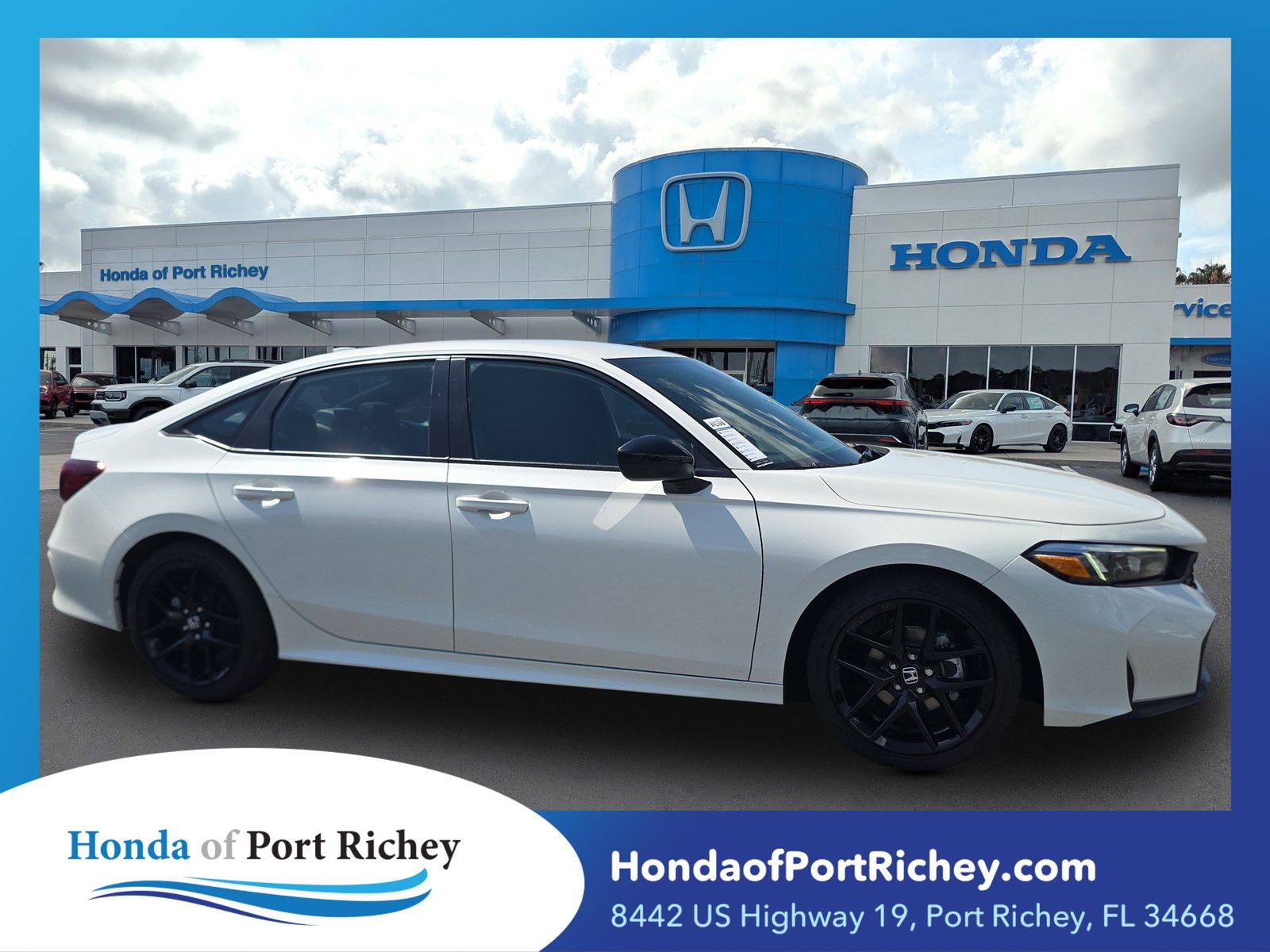 Platinum White Pearl 2026 Honda Civic Sedan Front-Wheel Drive Continuously Variable Transmission
