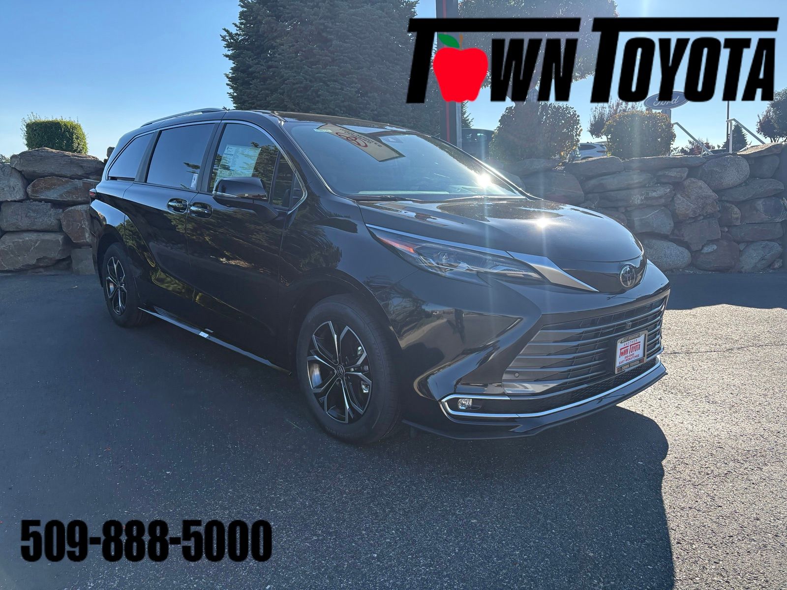 Black 2026 Toyota Sienna Minivan All-Wheel Drive Continuously Variable Transmission