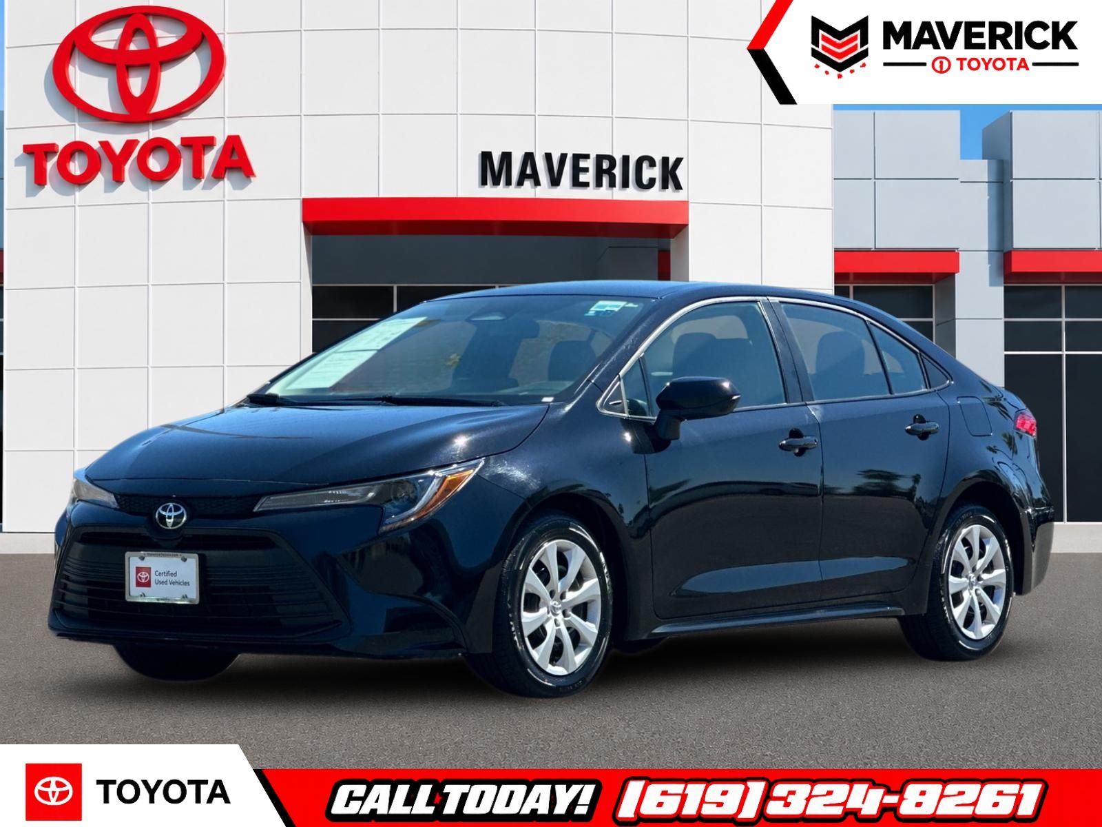 Midnight Black Metallic 2025 Toyota Corolla Sedan Front-Wheel Drive Continuously Variable Transmission