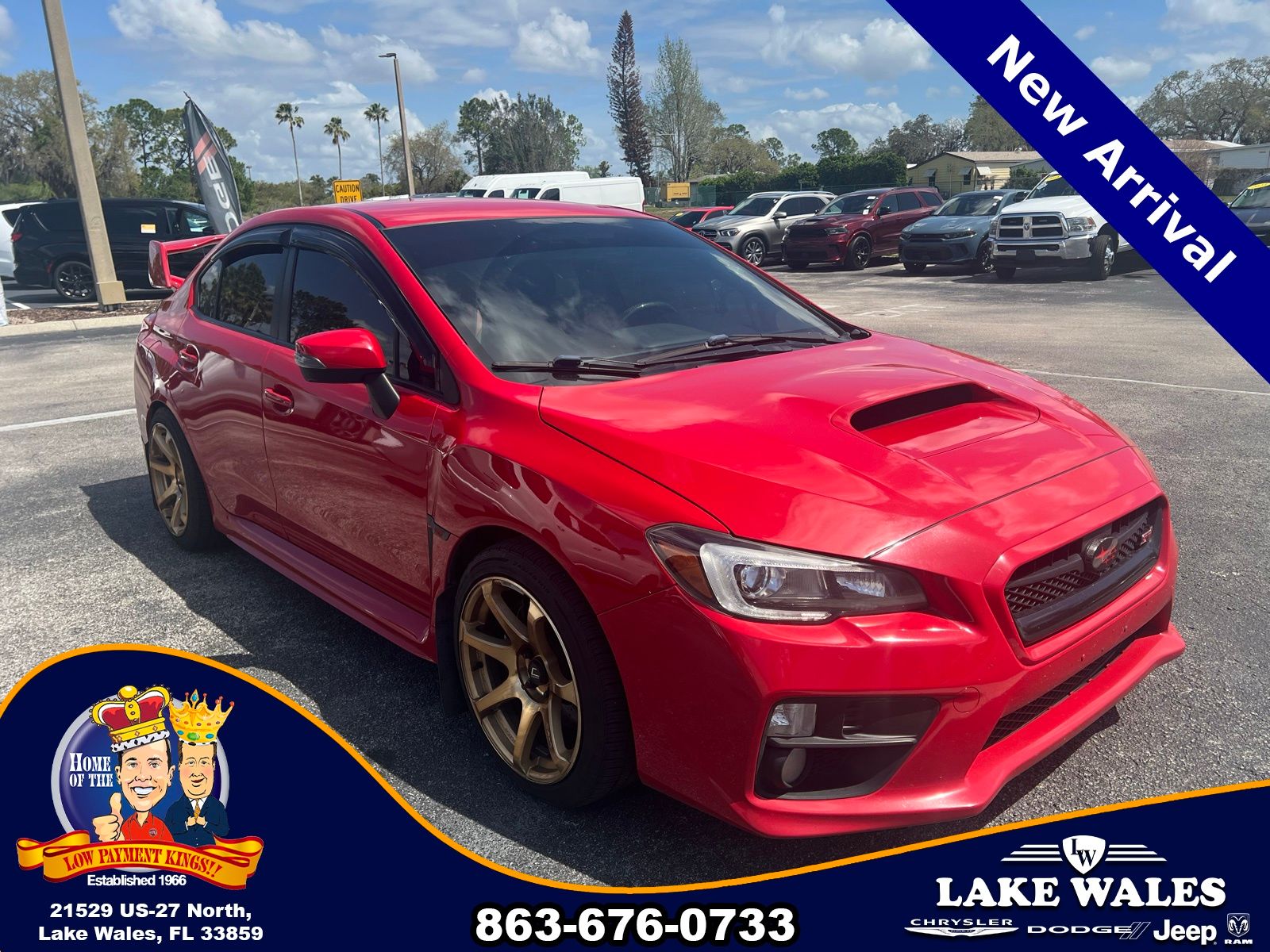 Pure Red 2017 Subaru WRX STI AWD Sedan All-Wheel Drive 6-Speed Manual