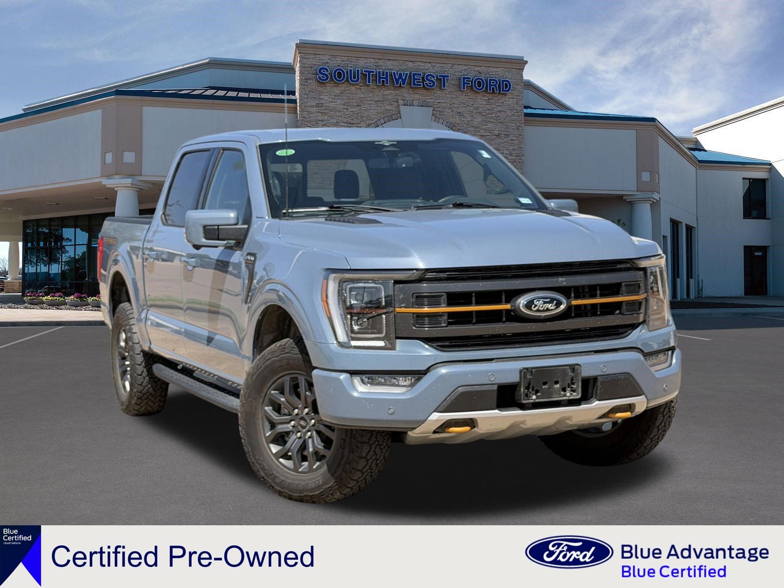 Blue (Azure Gray Metallic) 2023 Ford F-150 Pickup Truck Four-Wheel Drive Automatic