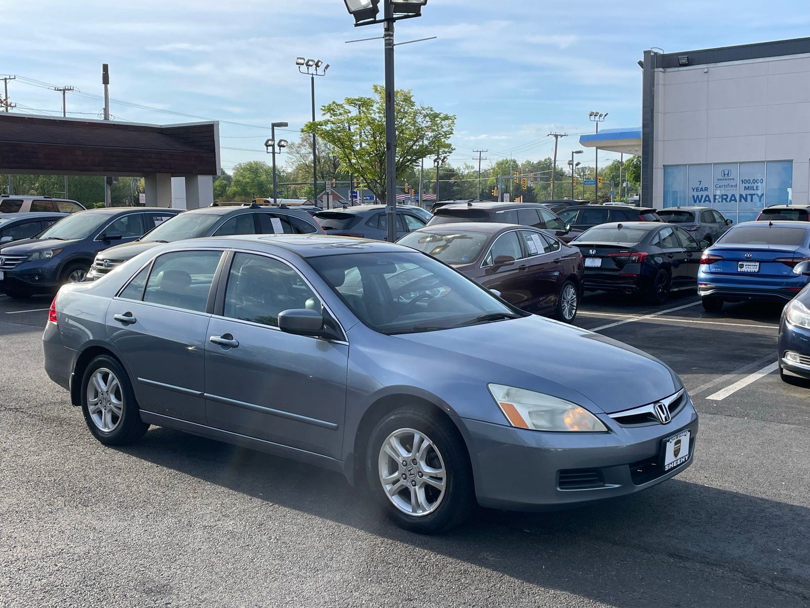 Blue 2007 Honda Accord EX-L Sedan Front-Wheel Drive 5-Speed Automatic Overdrive