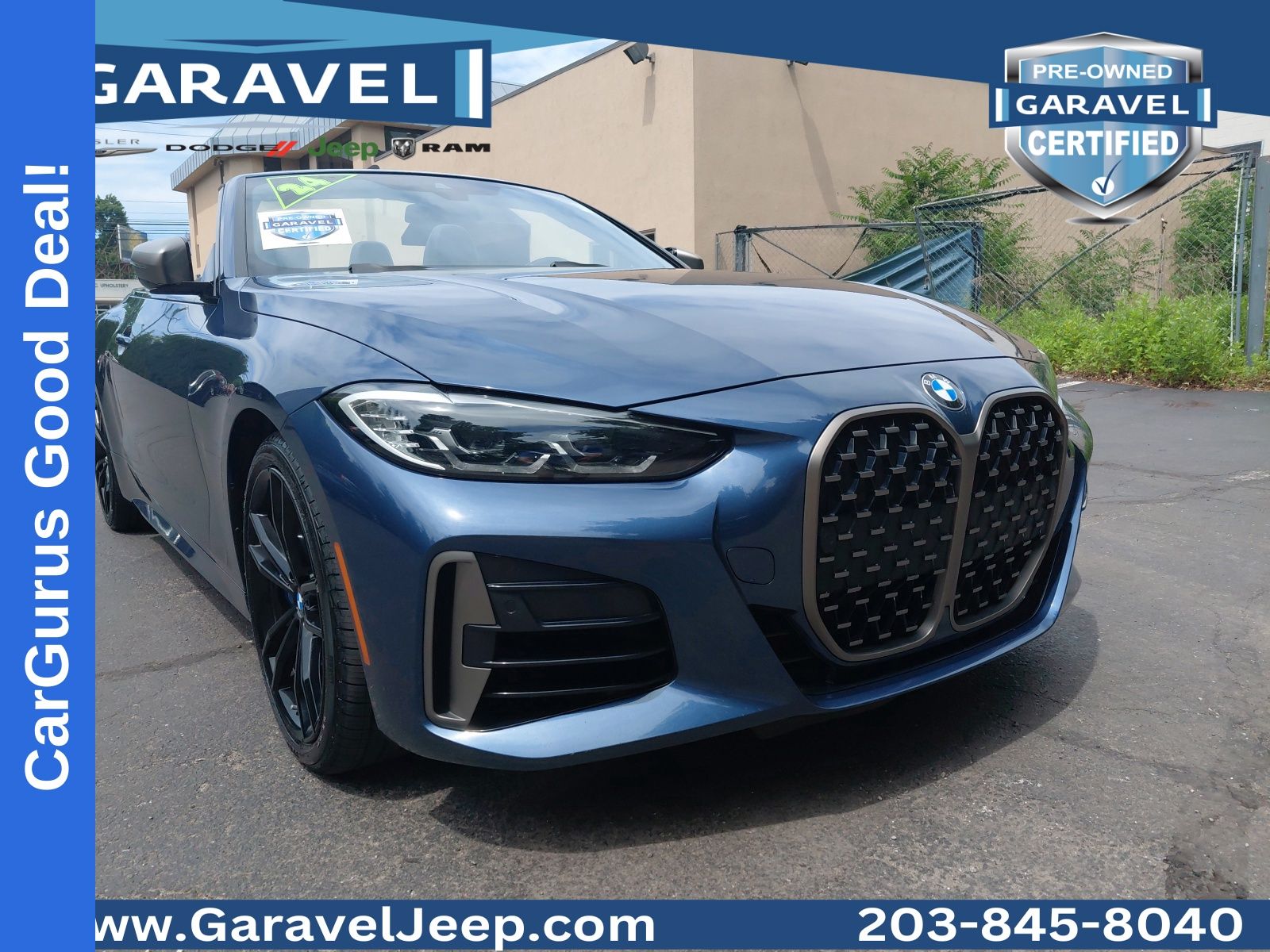 Arctic Race Blue Metallic 2024 BMW 4 Series Convertible All-Wheel Drive 8-Speed Automatic