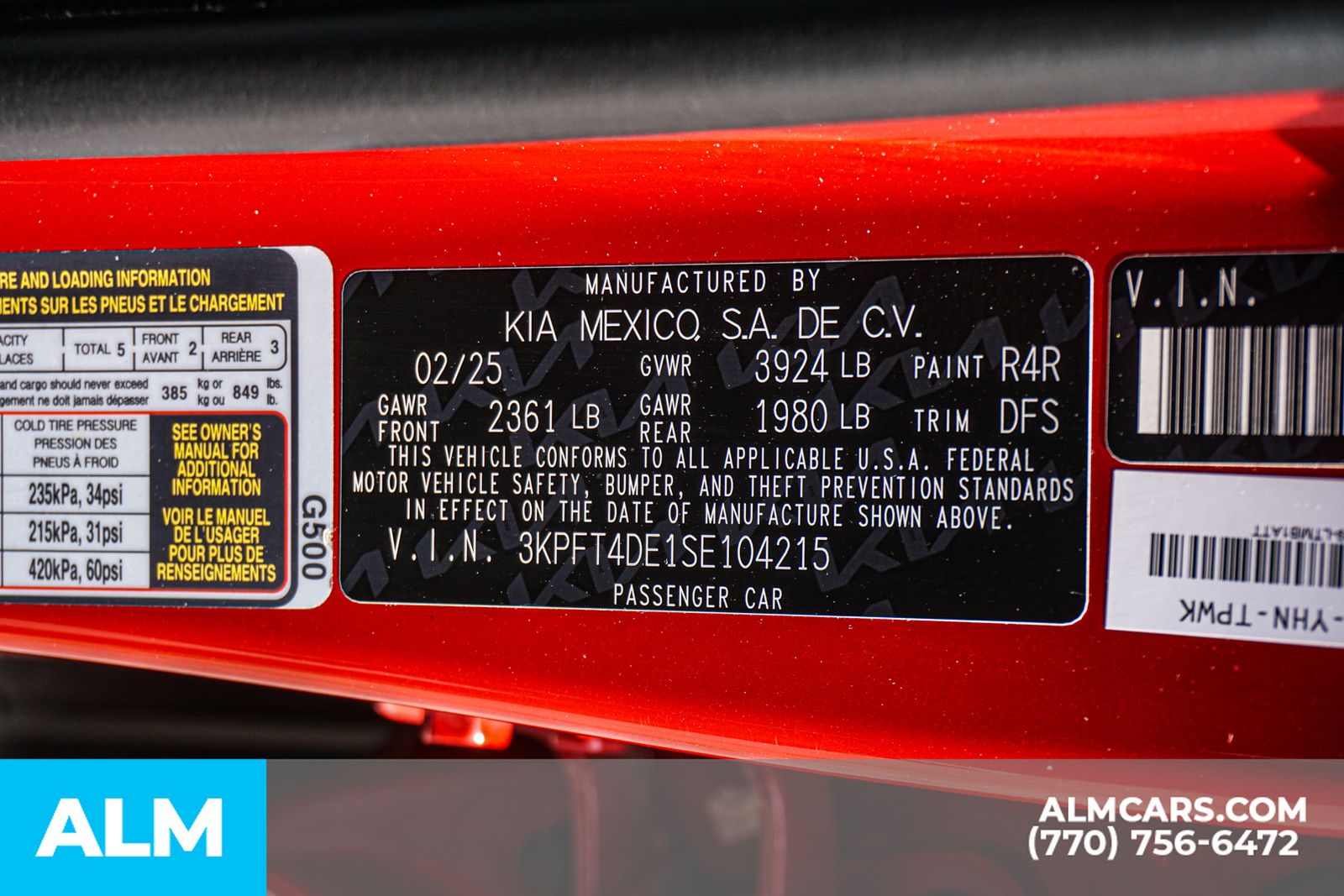 Used 2025 Red Kia LXS image 61