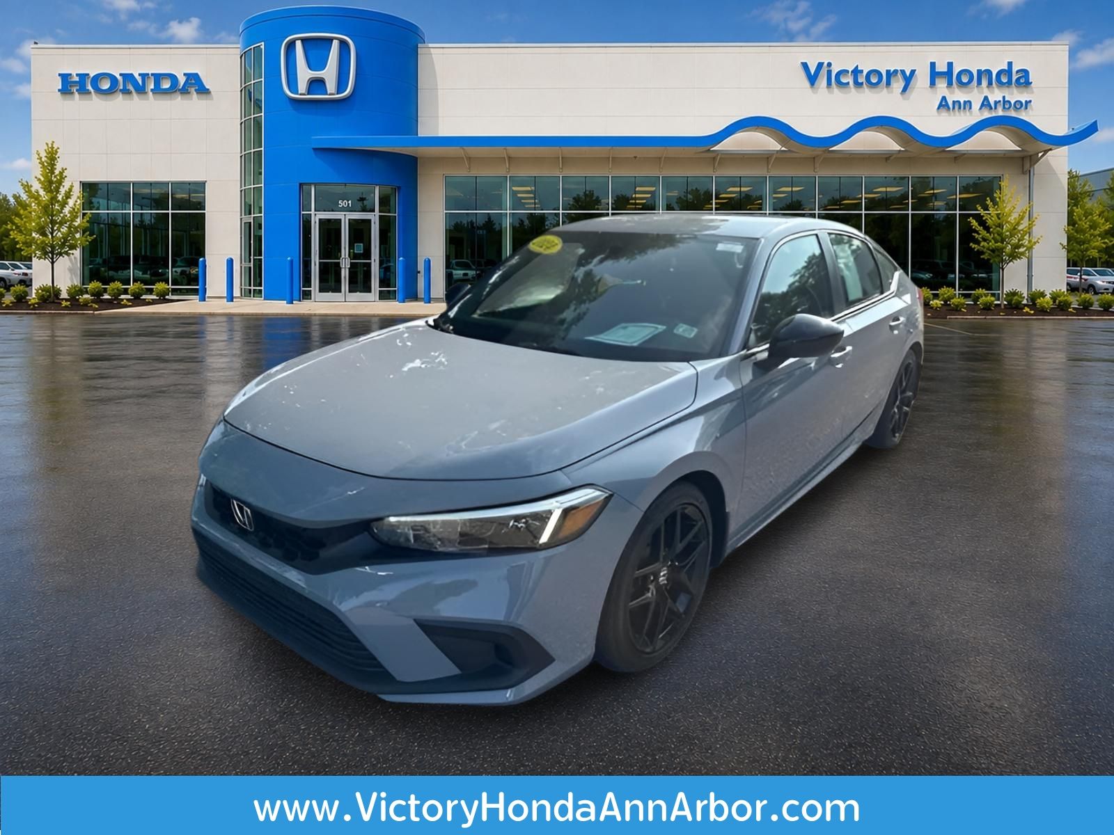 Sonic Gray Pearl 2024 Honda Civic Hatchback Hatchback Front-Wheel Drive Continuously Variable Transmission