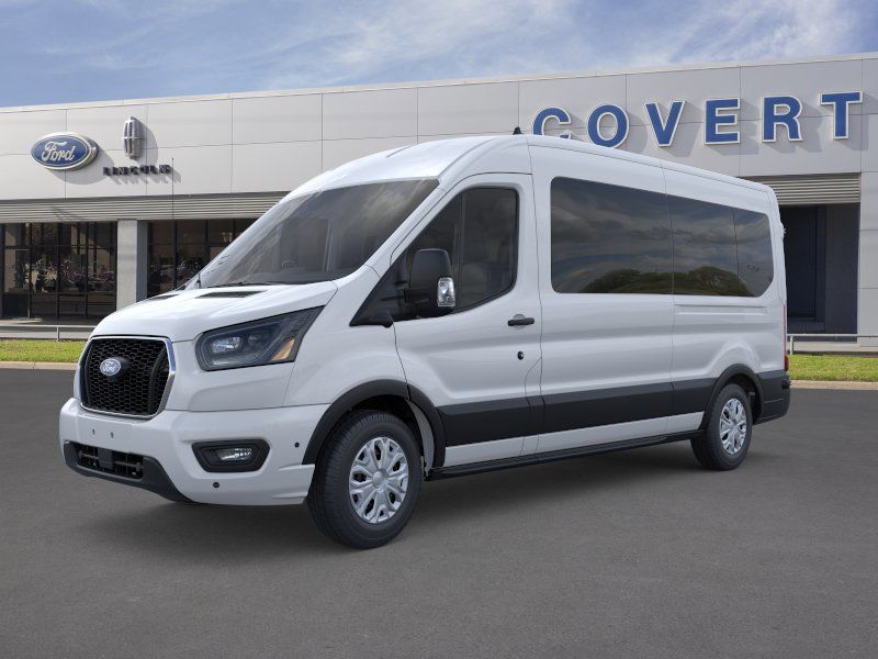 Oxford White 2026 Ford Transit Passenger 350 XLT Medium Roof LB RWD Van Rear-Wheel Drive