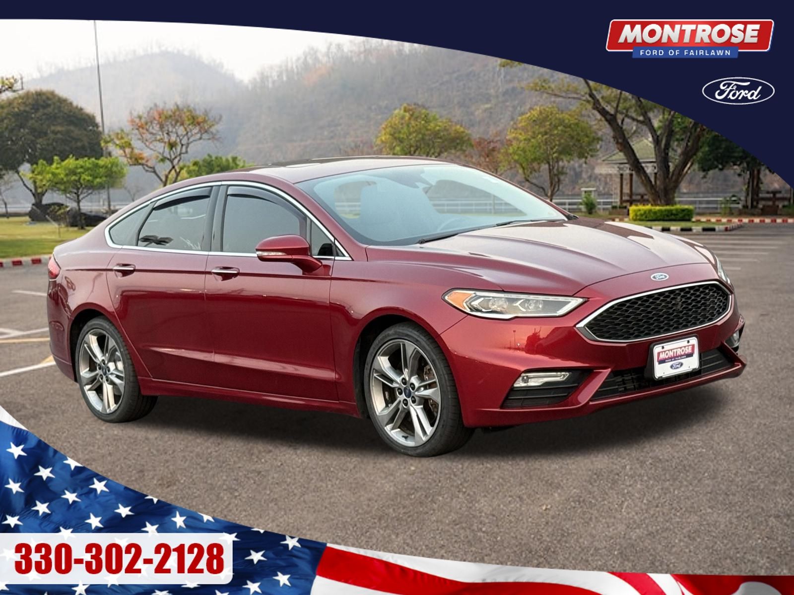 Ruby Red Metallic 2017 Ford Fusion Sedan All-Wheel Drive 6-Speed Automatic