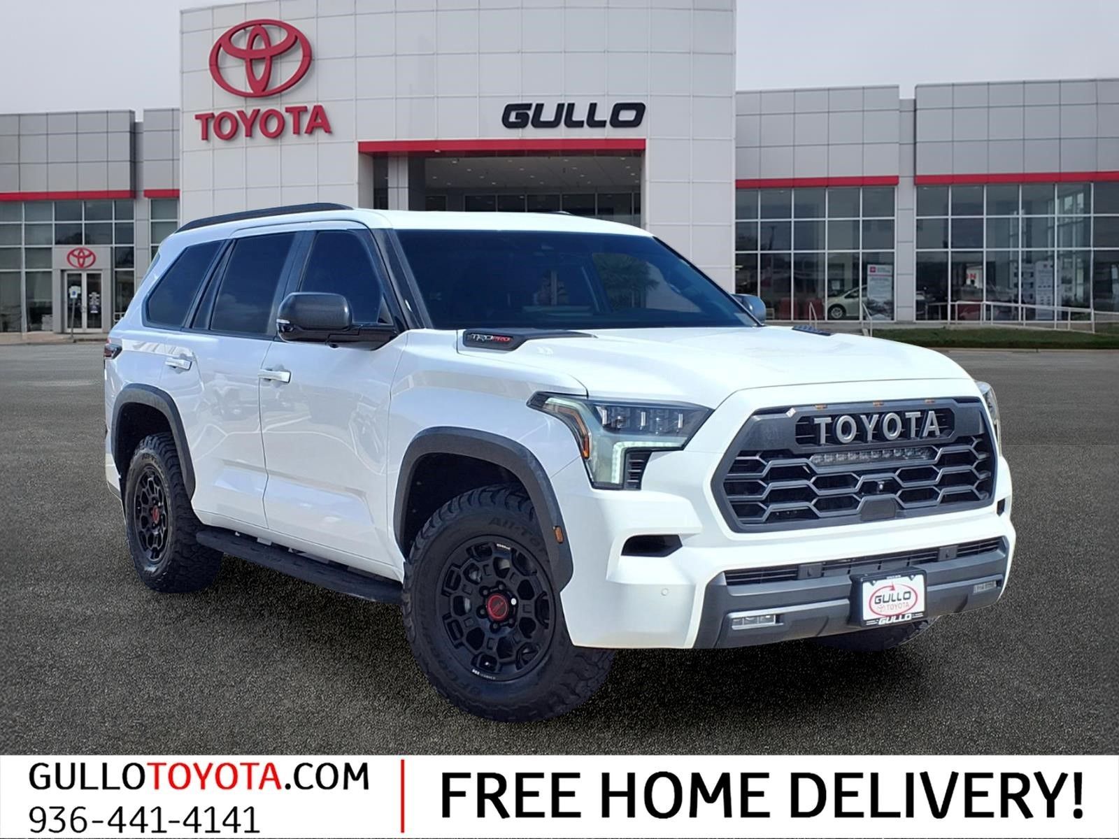 2023 Toyota Sequoia TRD Pro White at Bayway Cadillac of The Woodlands