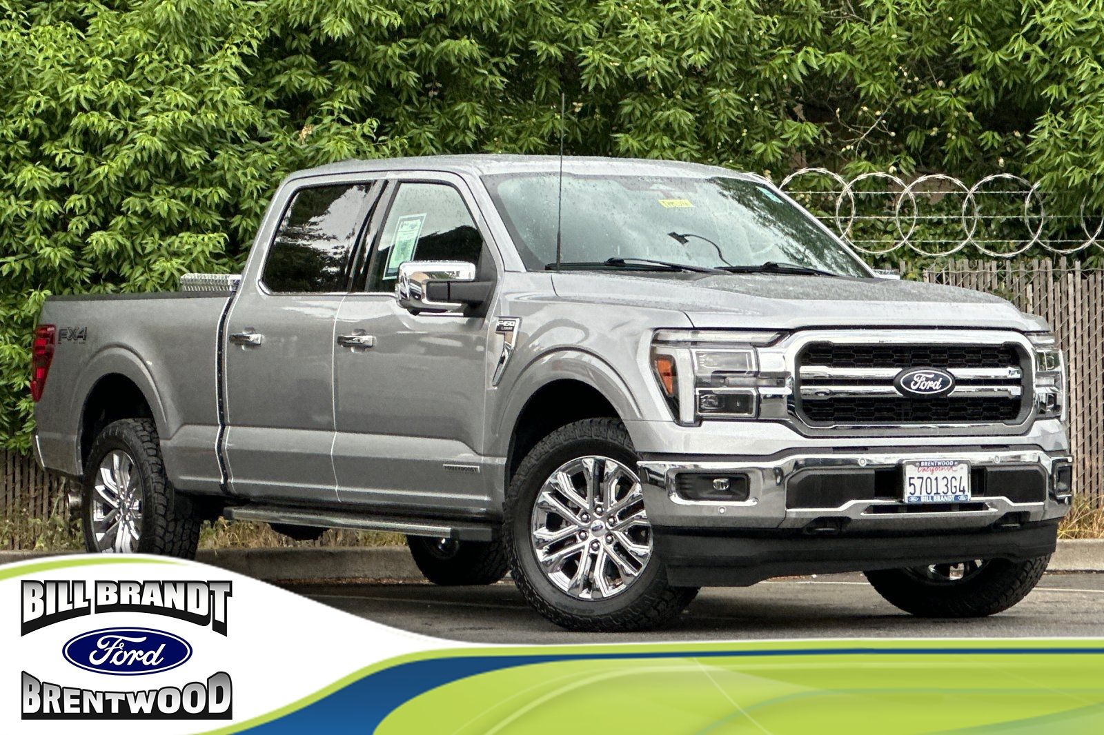 Iconic Silver Metallic 2025 Ford F-150 Lariat SuperCrew 4WD Pickup Truck Four-Wheel Drive Automatic