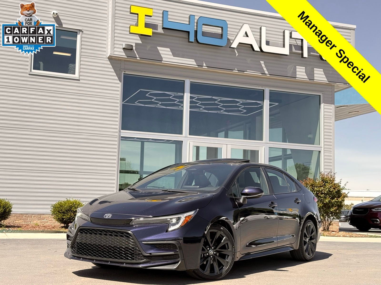 Midnight Black Metallic 2023 Toyota Corolla SE FWD Sedan Front-Wheel Drive Continuously Variable Transmission