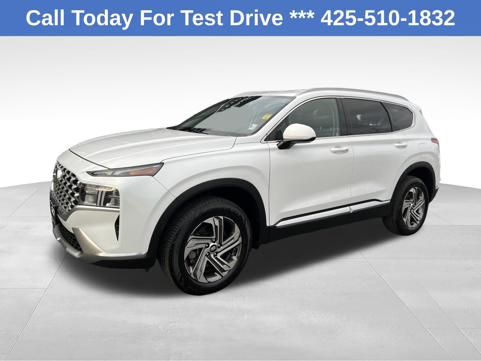 Quartz White 2021 Hyundai Santa Fe SUV / Crossover All-Wheel Drive 8-Speed Automatic