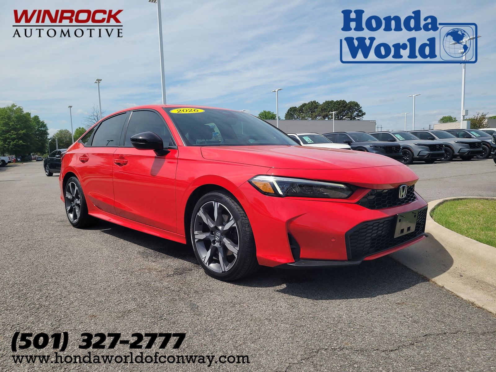 Rallye Red 2026 Honda Civic Hybrid Sport Sedan FWD Sedan Front-Wheel Drive Continuously Variable Transmission