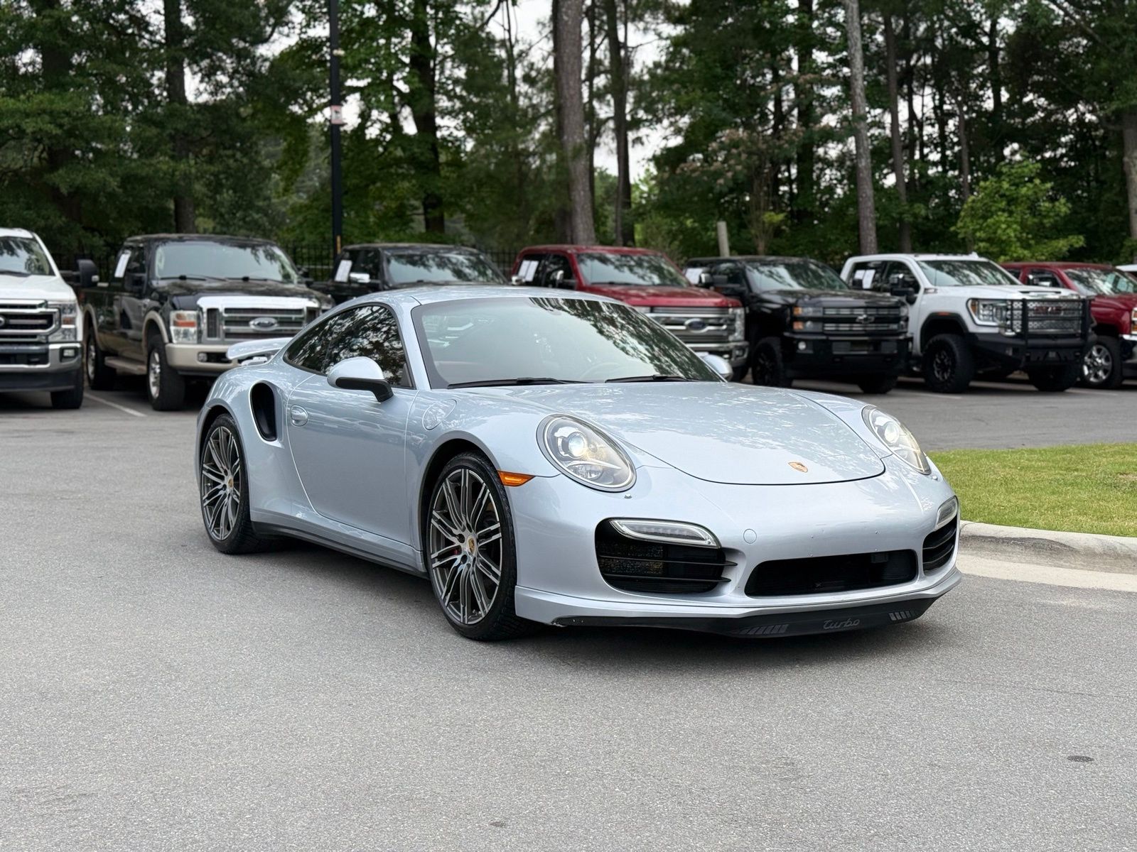 Silver 2016 Porsche 911 Turbo Coupe AWD Coupe All-Wheel Drive 7-Speed Automatic