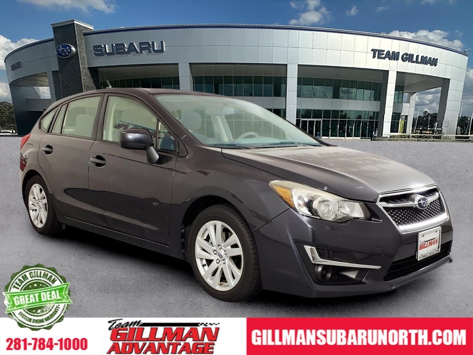 Dark Gray Metallic 2015 Subaru Impreza Hatchback All-Wheel Drive Continuously Variable Transmission