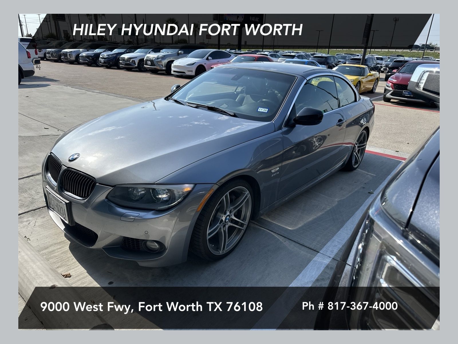 Space Gray Metallic 2013 BMW 3 Series Convertible Rear-Wheel Drive 7-Speed Automatic