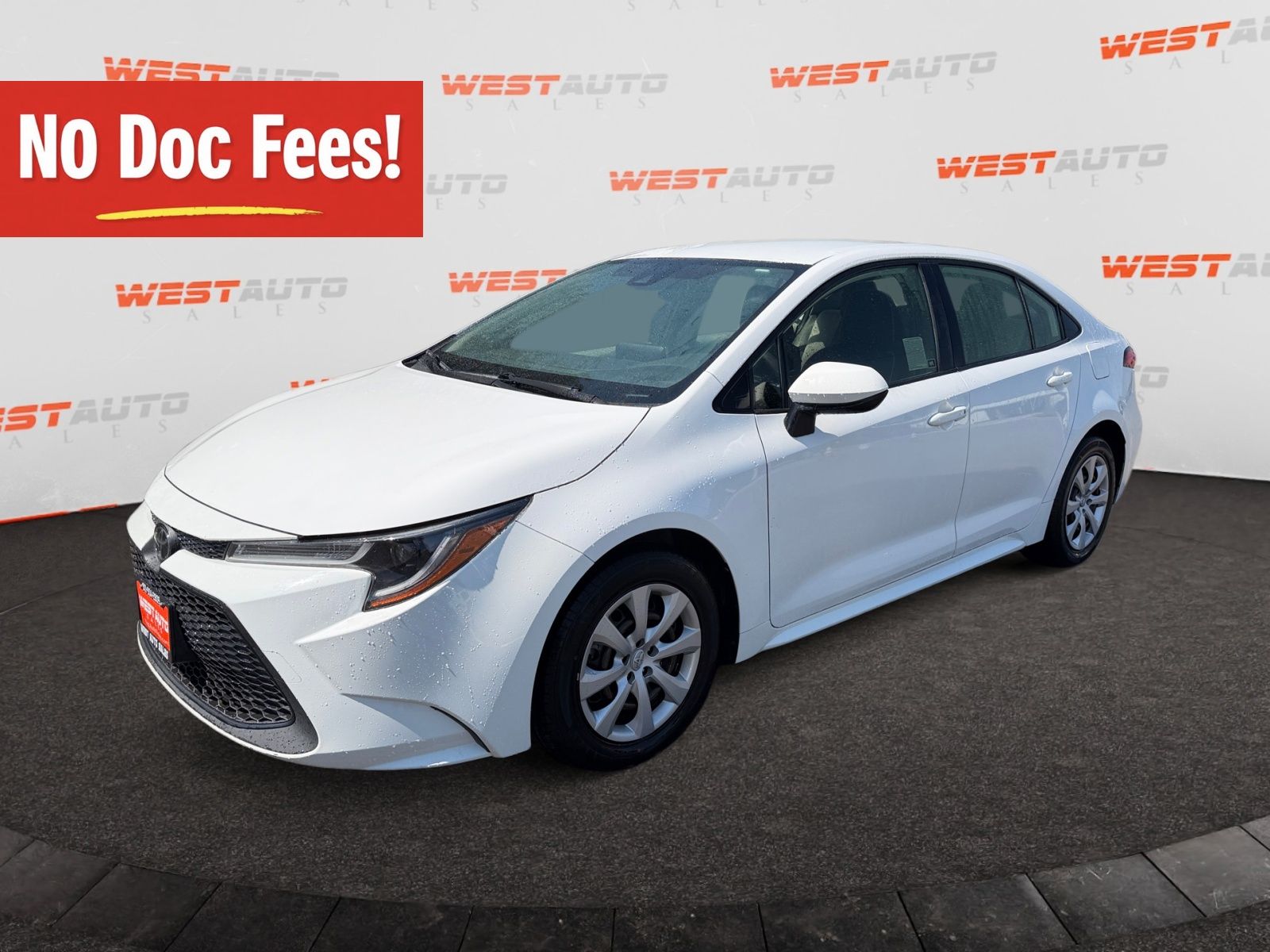Super White 2020 Toyota Corolla Sedan Front-Wheel Drive Continuously Variable Transmission