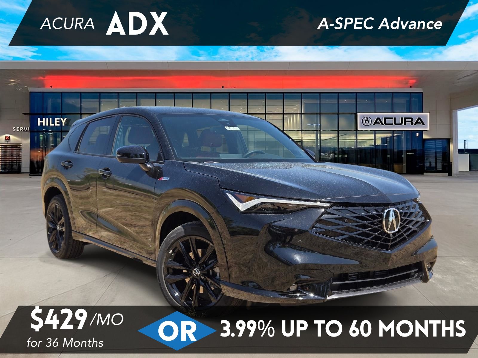 Crystal Black Pearl 2026 Acura ADX SUV / Crossover Front-Wheel Drive Continuously Variable Transmission