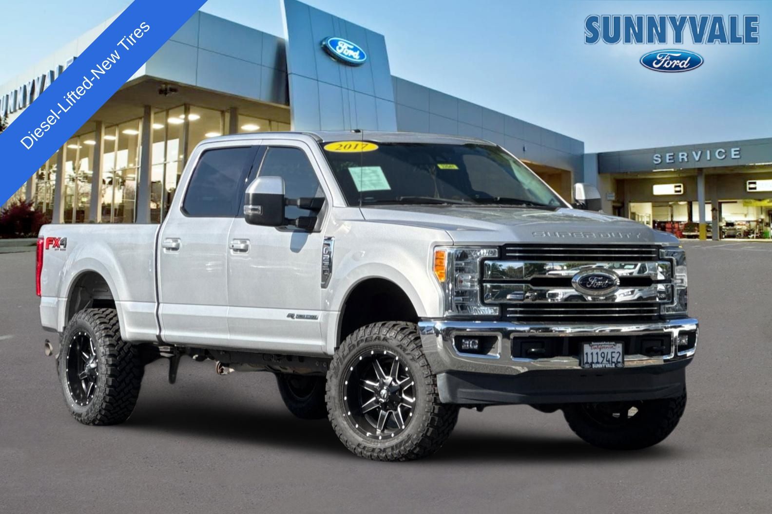 Ingot Silver 2017 Ford F-250 Super Duty Lariat Crew Cab 4WD Pickup Truck Four-Wheel Drive 6-Speed Automatic