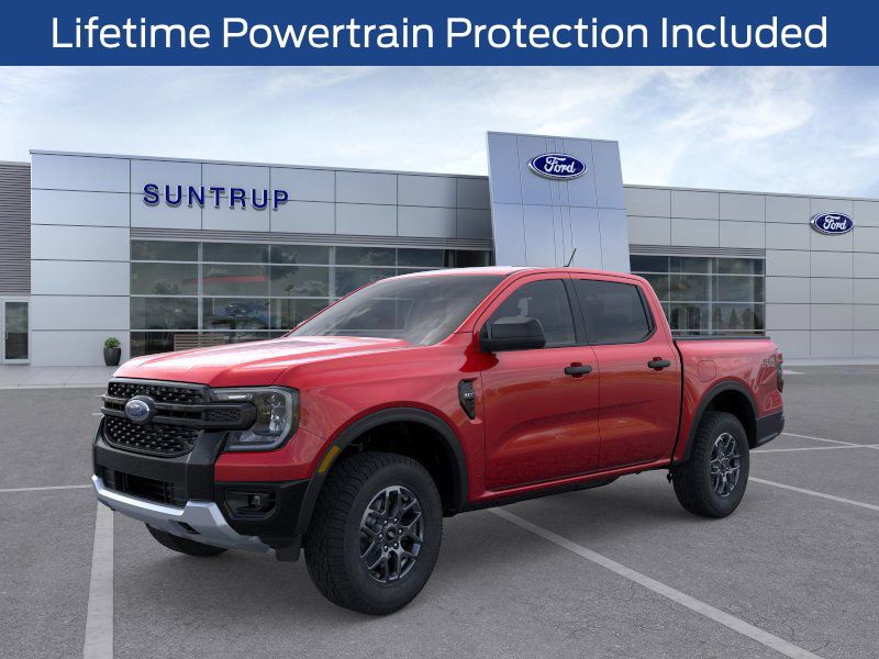 Ruby Red Metallic 2026 Ford Ranger XLT SuperCrew 4WD Pickup Truck Four-Wheel Drive Automatic